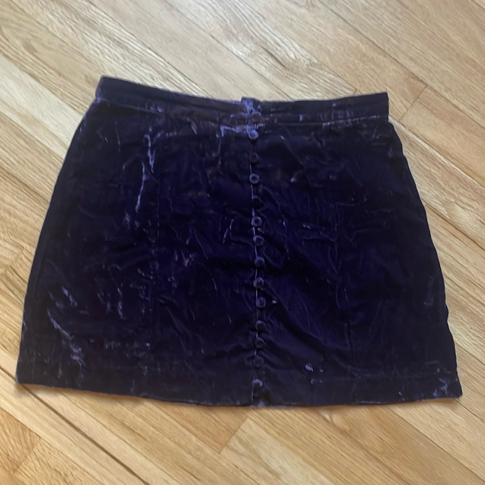 Urban Outfitters Purple Velvet Miniskirt